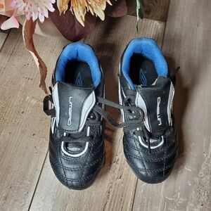 Umbro Toddler Boy Youth Soccer Cleats Size 10K Black Blue White EUC